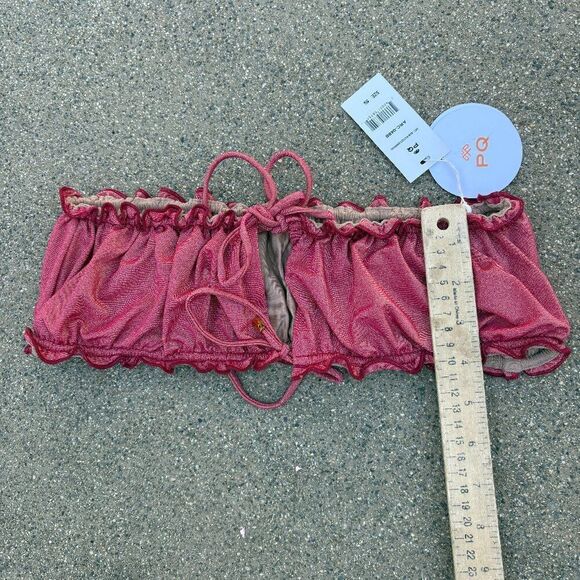 PQ Swim Arcadia Remi Convertible Bandeau Bikini Top Size Small - Picture 7 of 14